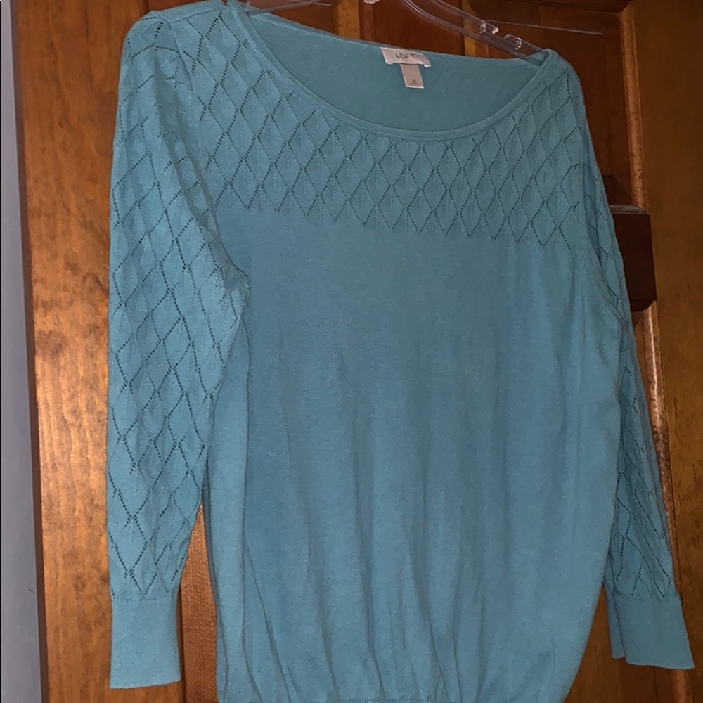 Loft light sweater xl teal